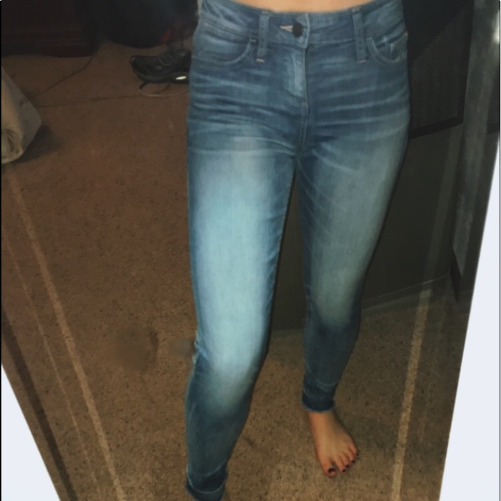 high waisted light jeans